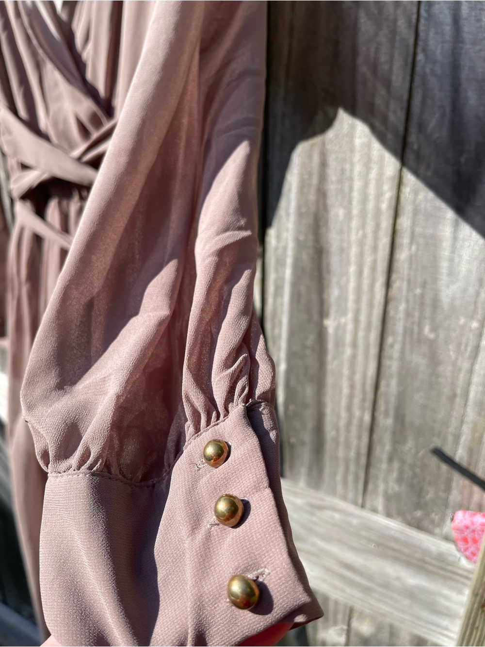 Baltic Born Beige Dusty Rose Wrap Maxi Dress 3X TALL - Picture 9 of 12